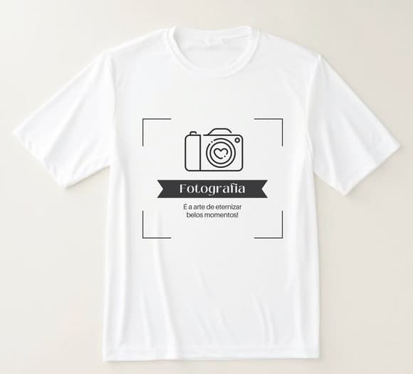 Camiseta Fotografia Minimalista Frase Inspiradora
