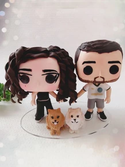 Funko Pop Casal com Pets
