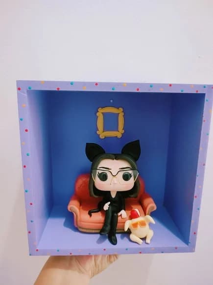 Nicho Decorado Funko Pop Biscuit do Seriado Friends