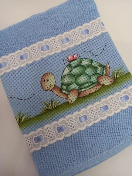 Fralda de Boca Pintura em Tecido