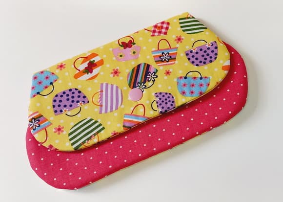 Clutch Carteira de Mão Porta Óculos de Tecido