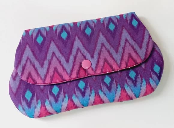 Clutch Carteira de Mão Porta Óculos de Tecido