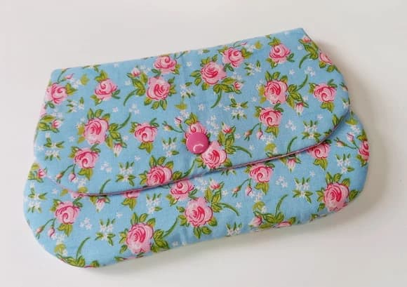Clutch Carteira de Mão Porta Óculos de Tecido