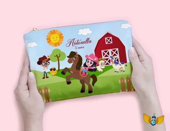 Necessaire Fazendinha Boiadeirinha Personalizada