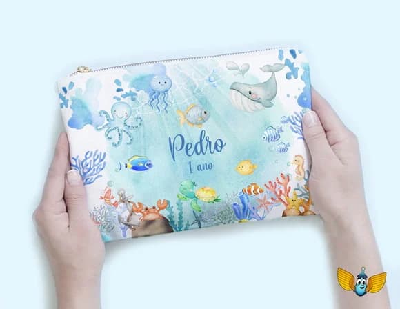Necessaire Fundo do Mar Cute Personalizada