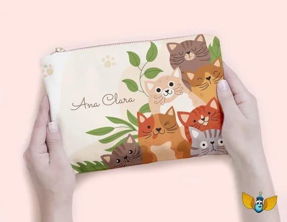 Necessaire Gatinhos Personalizada