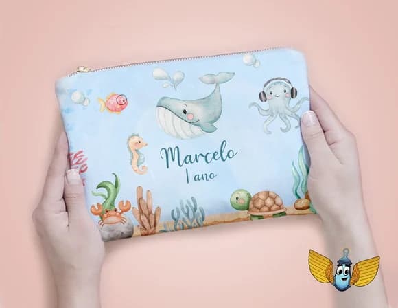 Necessaire Fundo do Mar Personalizada