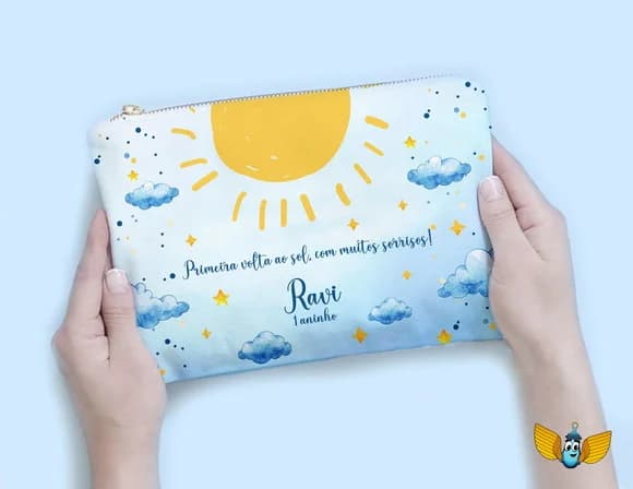 Necessaire Primeira Volta ao Sol Personalizada