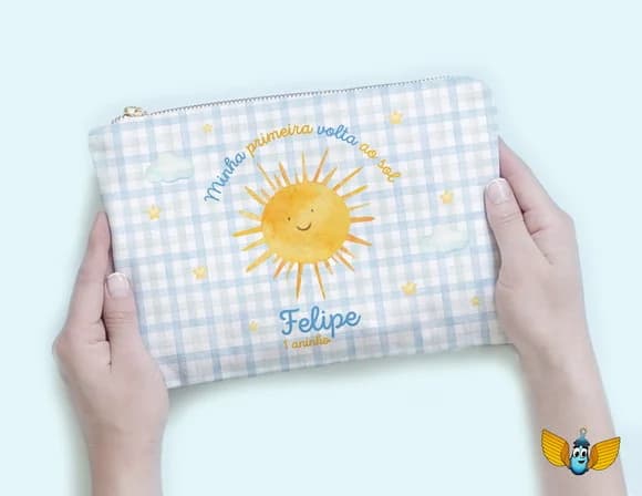 Necessaire Primeira Volta ao Sol Personalizada