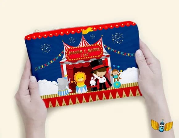 Necessaire Circo Meninos Personalizada
