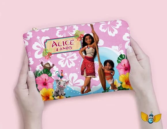 Necessaire Personalizada Moana 2 | Lembrancinha Festa Infantil Moana 2