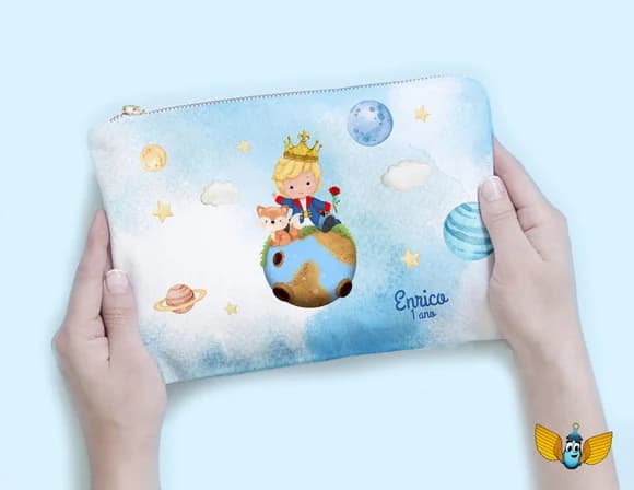 Necessaire Pequeno Príncipe Aquarela Personalizada