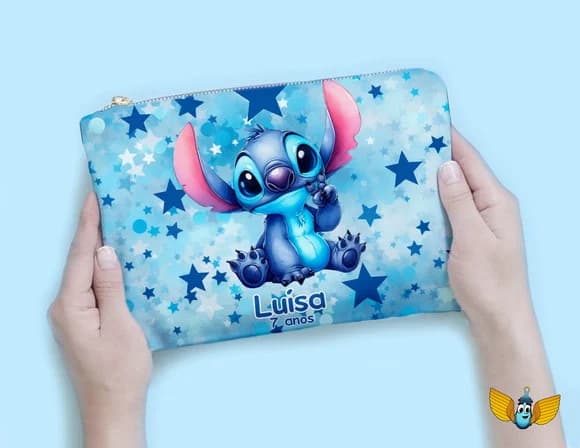 Necessaire Personalizada Stitch | Lembrancinha Festa Infantil Lilo & Stitch
