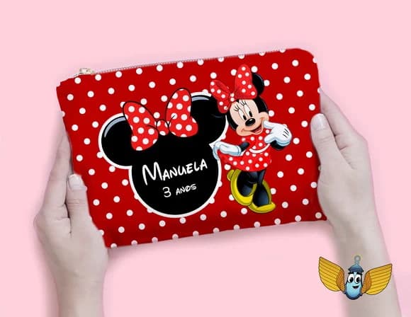 Necessaire Personalizada Minnie Vermelha | Lembrancinha de Festa Infantil