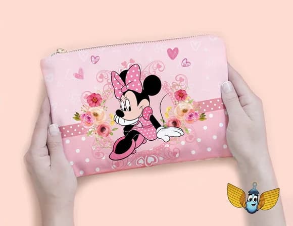 Necessaire Minnie Floral - Personalizada