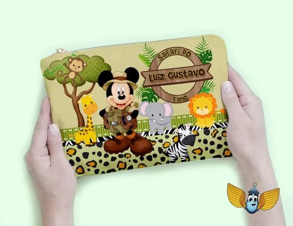 Necessaire Mickey Safari Personalizada