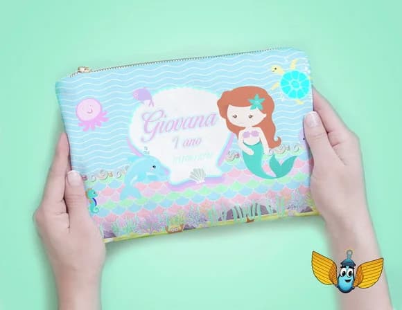 Necessaire Sereia Candy Color Personalizada