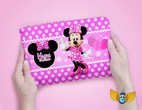 Necessaire Minnie Rosa Personalizada