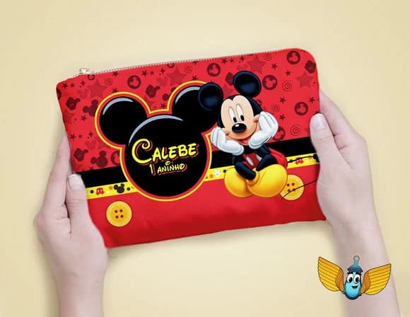 Necessaire Personalizada Mickey | Lembrancinha de Festa Infantil