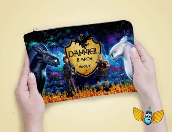 Necessaire Como Treinar Seu Dragão - Personalizada