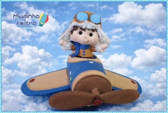Avião em Feltro