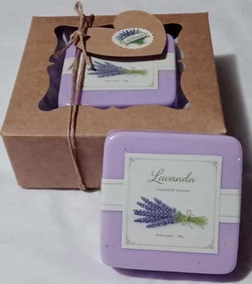 Sabonete Vegano - Caixa Individual - Lavanda