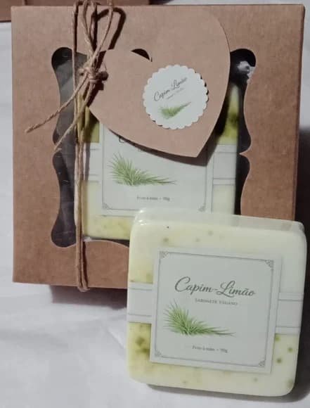 Sabonete Vegano - Caixa Individual - Capim Limão