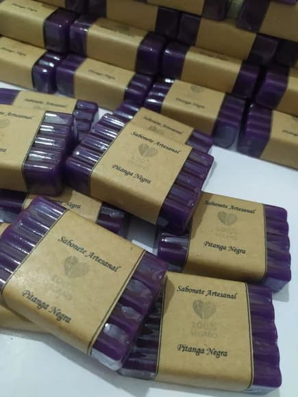 Sabonete Artesanal Vegano Pitanga Negra