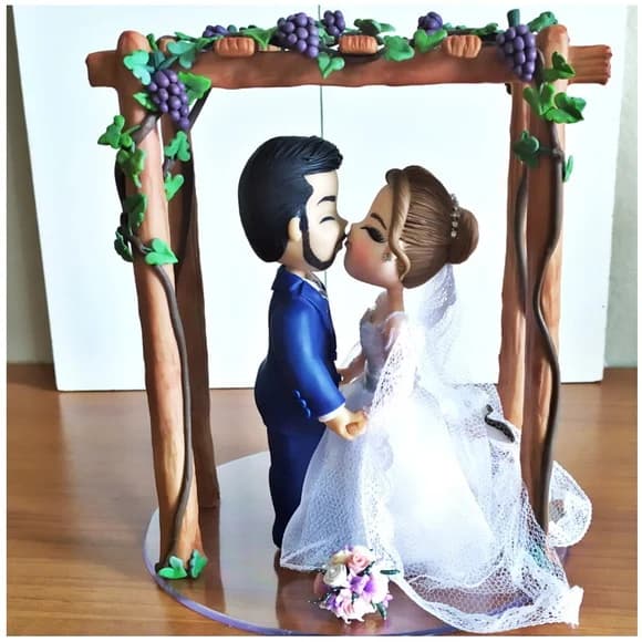 Topo de Casamento de Biscuit