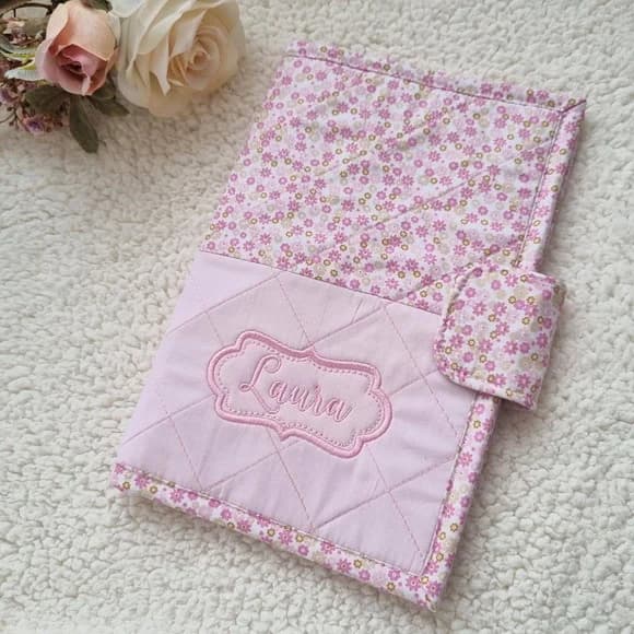 Porta Caderneta de Vacinação do Bebê Personalizado Menina