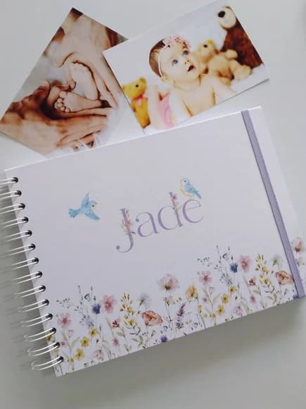 Livro do Bebê Personalizado Floral - Álbum do Bebê