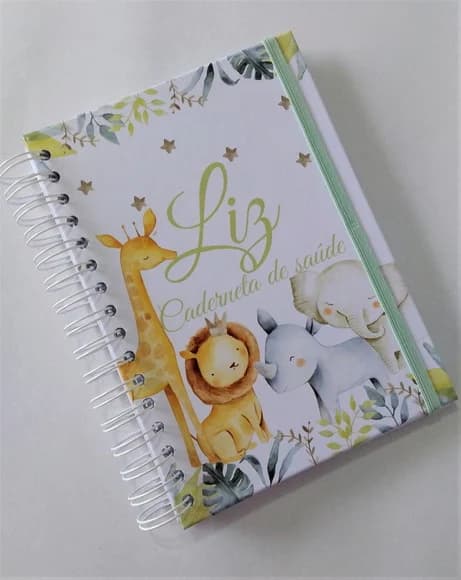 Caderneta da Vacinação Personalizada Tema Safári