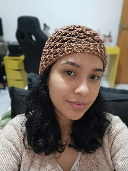 Headpiece Marrom em Croche - Feito à Mão