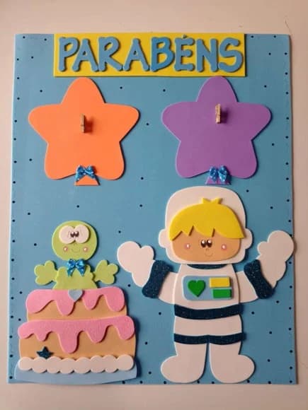 Kit Sala de Aula Astronauta com 5 Cartazes