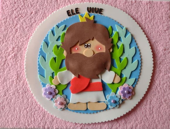 Placa páscoa Jesus Cristo