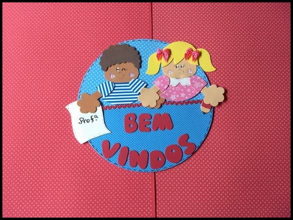 Placa de porta tema crianças