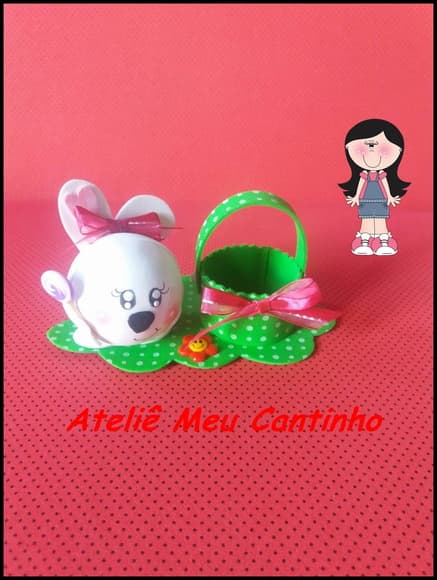 Porta bombom coelhinho 3d