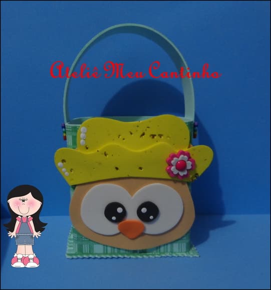 Porta doces corujinha caipirinha