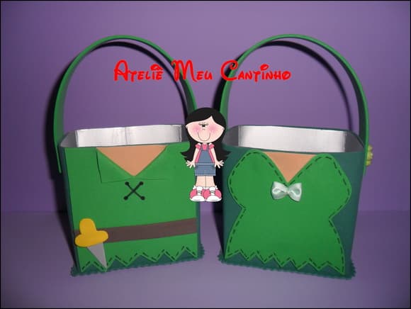 Lembrancinha peter pan e sininho