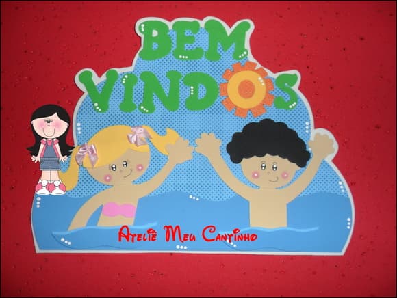 Placa de porta tema mar e praia