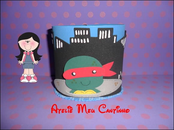 Porta doces tartarugas ninjas