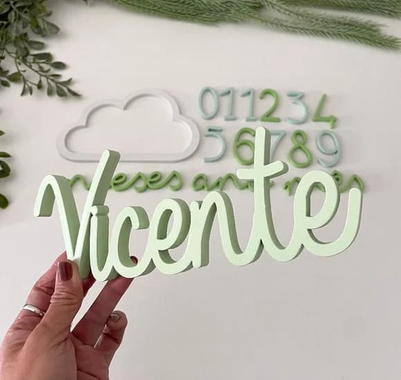 Combo: Kit Mesversário + Nome Personalizado 25cm