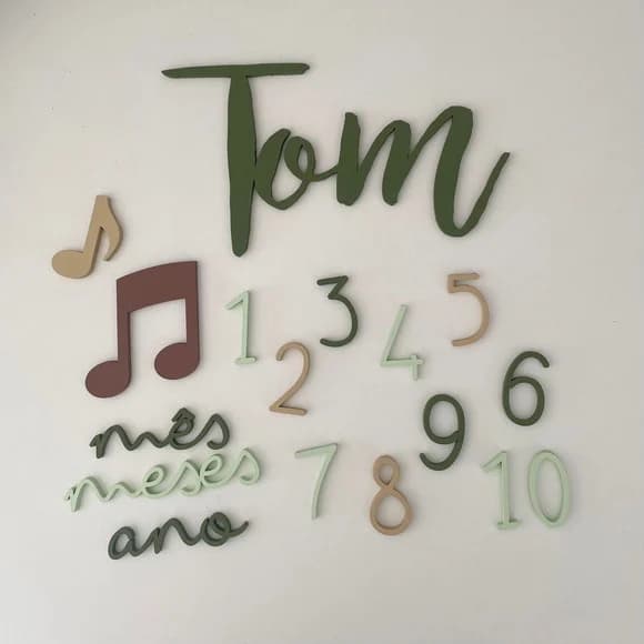 Combo: Kit Mesversário + Nome Personalizado 25cm