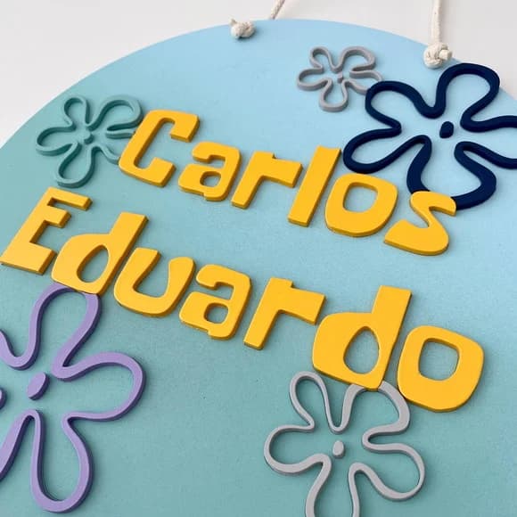 Enfeite Personalizado Maternidade - 30cm x 30cm
