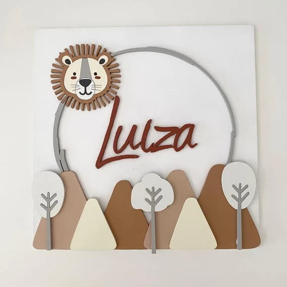 Enfeite de Porta de Maternidade 100% Personalizável - 30 X30