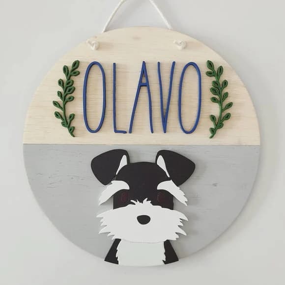 Novo - Decoração Cantinho Pet Cachorros Colorido 30cm