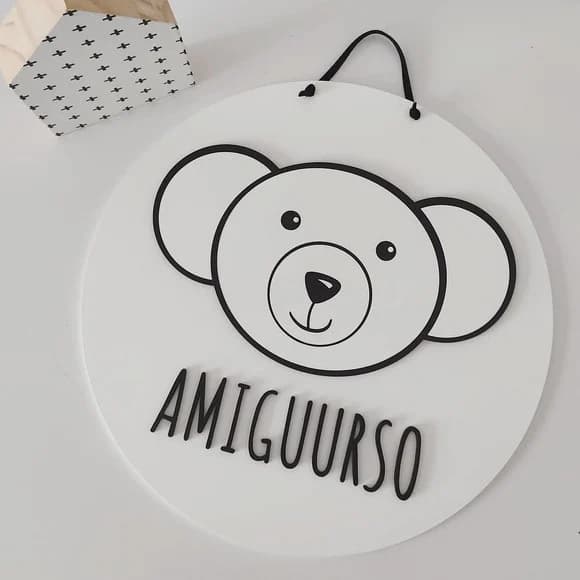 Enfeite Porta Maternidade Personalizado - 20cm x 20cm