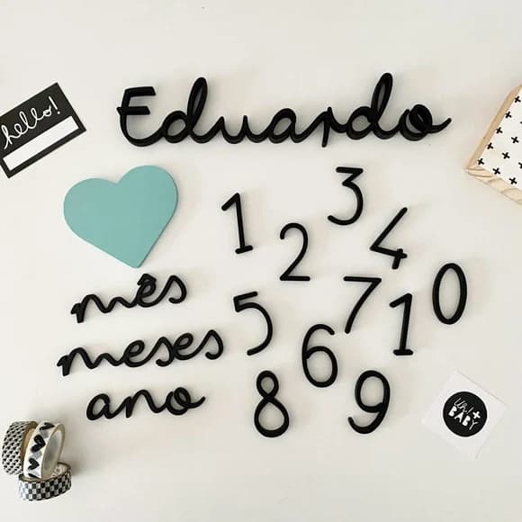 Combo: Kit Mesversário + Nome Personalizado 25cm