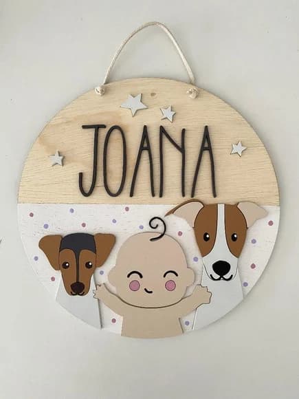 Placa para Maternidade - Enfeite Personalizado para Porta
