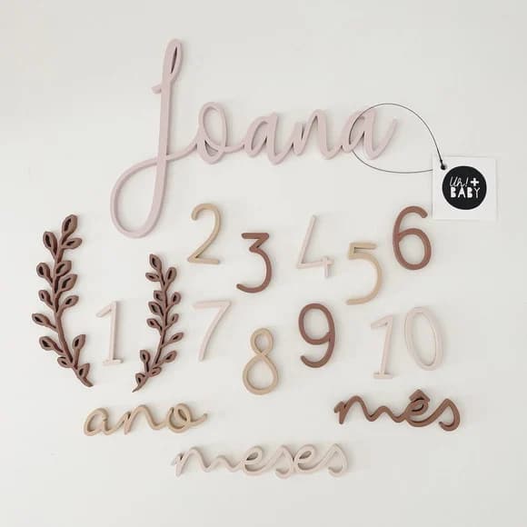 Mesversário + Nome Personalizado 35cm. Frete Grátis
